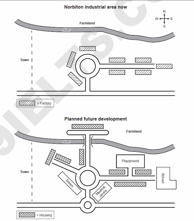 The maps below show an industrial area in the town of Norbiton, and planned future development of the site.